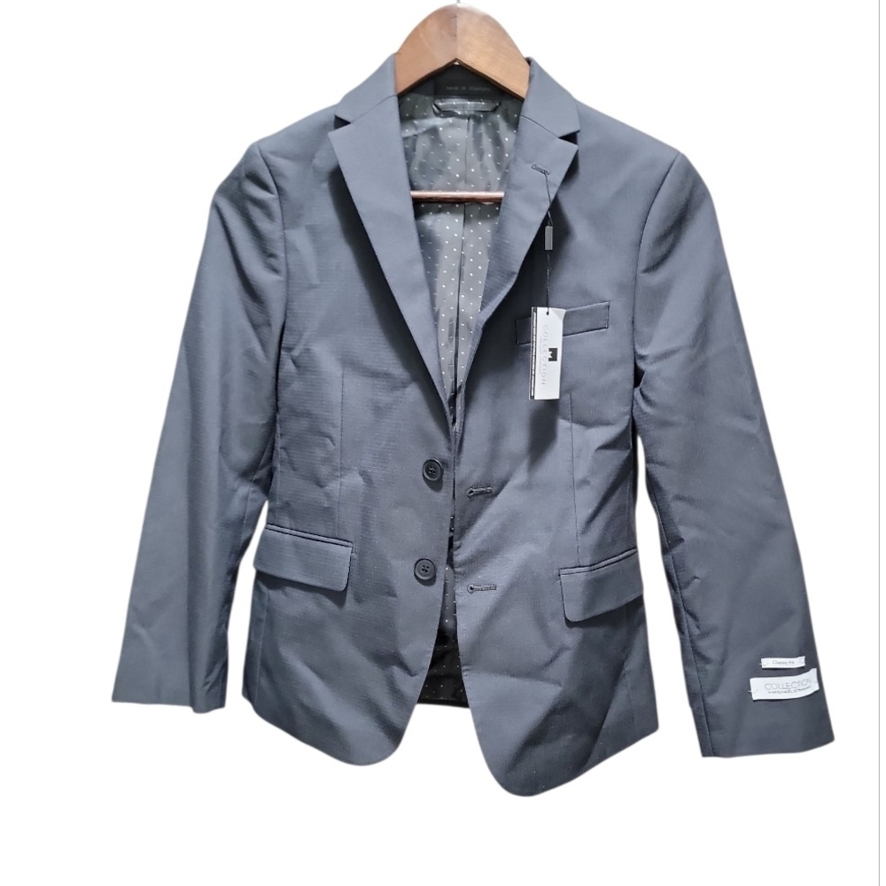 M Collection By Michael Strahan Stylish Kids Gray Blazer Size 12 Regular
